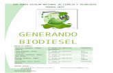 XXV FERIA ESCOLAR NACIONAL DE CIENCIA Y TECNOLOGÍA-GENERANDO BIODIESEL