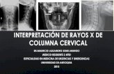 Interpretación de rayos x de columna cervical en el servicio de urgencias
