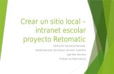 Crear un sitio local – intranet escolar