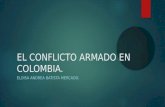 El conflicto armado en Colombia.