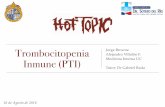 Hot topics trombocitopenia inmune