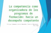La competencia como organizadora de los programas deformación: hacia un desempeño competente