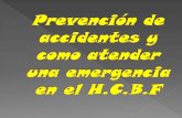 Prevención de accidentes y como atender una emergencia