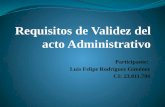 Requisitos de validez del acto administrativo Act. 2