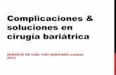 Complicaciones y soluciones en cirugía bariátrica