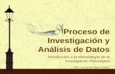 Proceso de investigación y análisis de datos