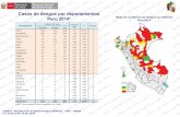 Casos de dengue por departamentos Perú 2014*
