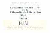 Lecciones de Historia de la Filosofía del Derecho III-I III-II