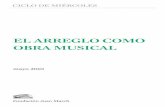 EL ARREGLO COMO OBRA MUSICAL