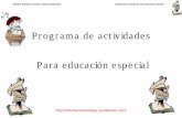 Programa de actividades Para educación especial