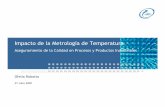 Impacto de la metrología de Temperatura en el Aseguramiento de ...