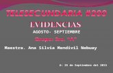 EVIDENCIAS DE ACCIONES REALIZADAS RUTA DE MEJORA AGOSTO-SEPTIEMBRE 2015