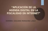 Aplicación de la agenda digital en la fiscalidad en internet