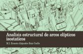 Analisis estructural de arcos elípticos isostaticos