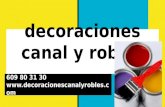 Presentación de empresa Decoraciones Canal y Robles en León