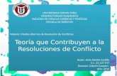 Teorias que constribuyen a la resolucion de conflictos
