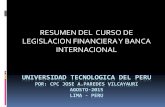 Legislación Financiera y Banca  Internacional