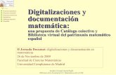 II Jornada Documat: digitalizaciones y documentación en matemáticas