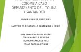 Cambio climático en Colombia caso departamento del Tolima y Santander