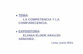 La Competencia y la Comparecencia. Derecho Laboral. Perú.