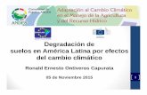 Degradación de  suelos en América Latina por efectos  del cambio climático