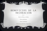 Beneficios de la recreación