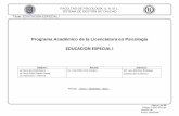Programa Académico de la Licenciatura en Psicología EDUCACION ...