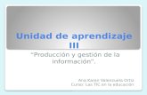 "Producción y gestión de la información"