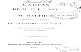 Cartas de M.J.n B.ta Say a M. Malthus sobre varios puntos de ...