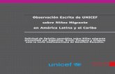 Observación Escrita de UNICEF sobre Niñez Migrante en América ...