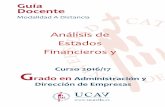Análisis de Estados Financieros y Auditoria Guía Docente