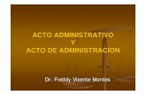 Acto Administrativo y Acto de Administraci³n