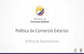 política de exportaciones - Ecuador