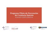 Programa Piloto de Prevenci³n de Conducta Suicida en Guipuzkoa