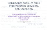 HABILIDADES SOCIALES EN LA PRESTACIÓN DE SERVICIOS DE COMUNICACIÓN
