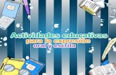 Actividades educativas para la expresión oral y escrita de los niños