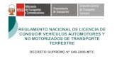 Reglamento Nacional de Licencias de Conducir