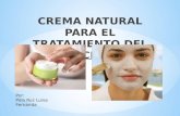 Crema natural para el tratamiento del acné