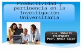 Productividad y Pertinencia en la Investigaciòn Universitaria