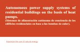 Sistemas de alimentación autónoma de conciencia de los edificios residenciales en base a las bombas de calor