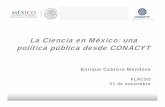 La Ciencia en México: una política pública desde CONACYT