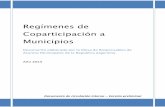 Regímenes de Coparticipación a Municipios