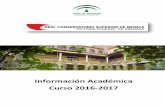 Información Académica Curso 2016-2017