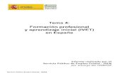 Tema 4: Formación profesional y aprendizaje inicial (IVET) en España