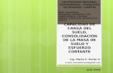 TEMAS 5 Y 6. CAPACIDAD DE CARGA DEL SUELO, CONSOLIDACIÓN Y ESFUERZO CORTANTE