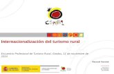 Internacionalización del Turismo Rural - Encuentro Profesional de Turismo Rural 2014 - Pascual Sarvisé