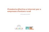 Presència efectiva a Internet per a empreses dentorn rural
