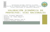 VALORIZACION ECONOMICA DE TRES PROYECTOS