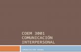 COEM 3001 comunicaci³n interpersonal III