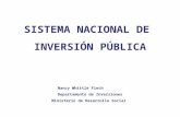 Sistema Nacional de Inversión Pública / Nancy Whittle Finch - Departamento de Inversiones. Ministerio de Desarrollo Social (Chile)